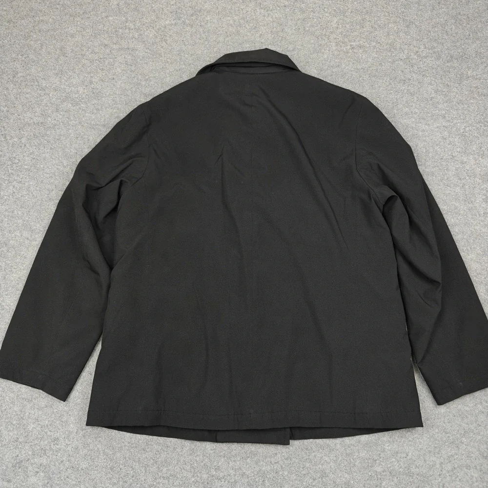 J Crew Coat Womens XL Black Polyester‎ Pea Double Breasted Lined Pockets